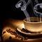 tarde  de café entre parejas o matrimonios.